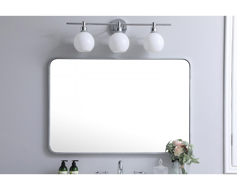 Elegant Wall Mirror - Silver, L 40" (MR802740S)