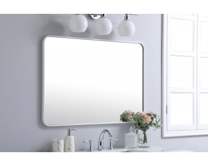 Elegant Wall Mirror - White, L 40" (MR802740WH)