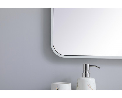 Elegant Wall Mirror - White, L 40" (MR802740WH)