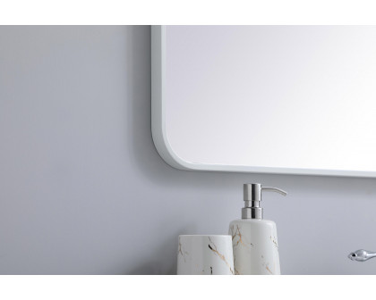 Elegant Wall Mirror - White, L 40" (MR802740WH)