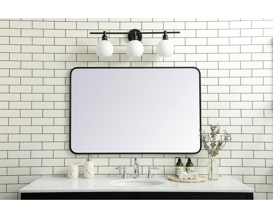 Elegant Wall Mirror - Black, L 42" (MR802842BK)