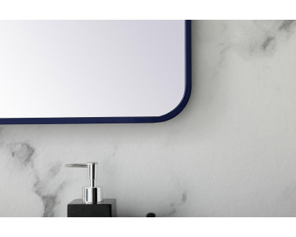 Elegant Wall Mirror - Blue, L 42" (MR802842BL)