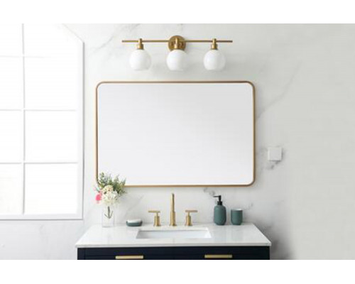 Elegant Wall Mirror - Brass, L 42" (MR802842BR)