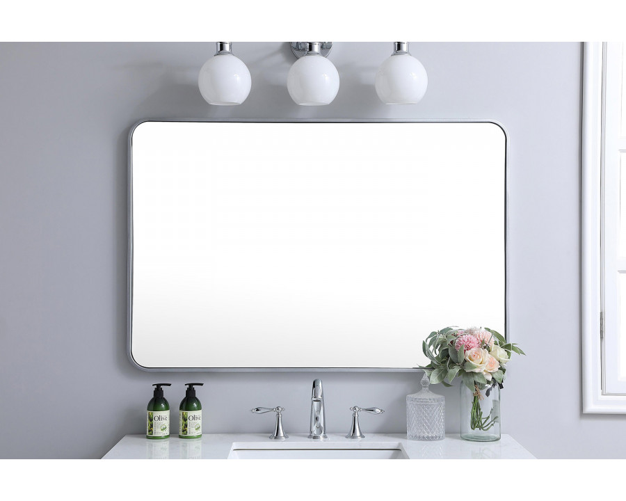 Elegant Wall Mirror - Silver, L 42" (MR802842S)