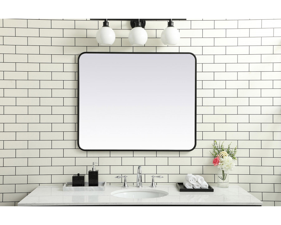 Elegant Wall Mirror - Black, L 36" (MR803036BK)