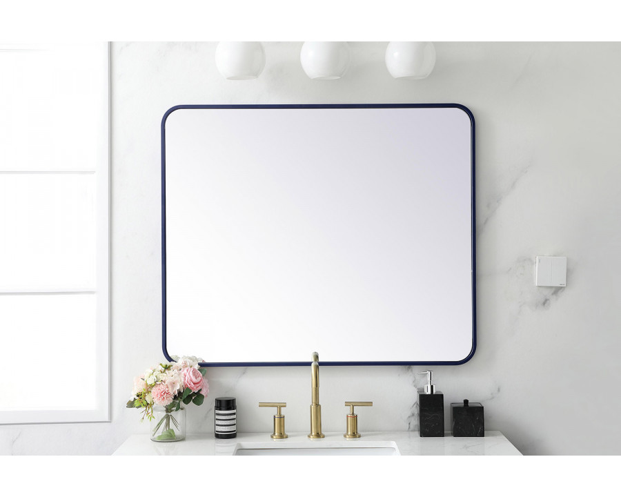 Elegant Wall Mirror - Blue, L 36" (MR803036BL)