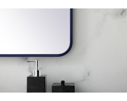 Elegant Wall Mirror - Blue, L 36" (MR803036BL)