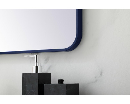 Elegant Wall Mirror - Blue, L 36" (MR803036BL)