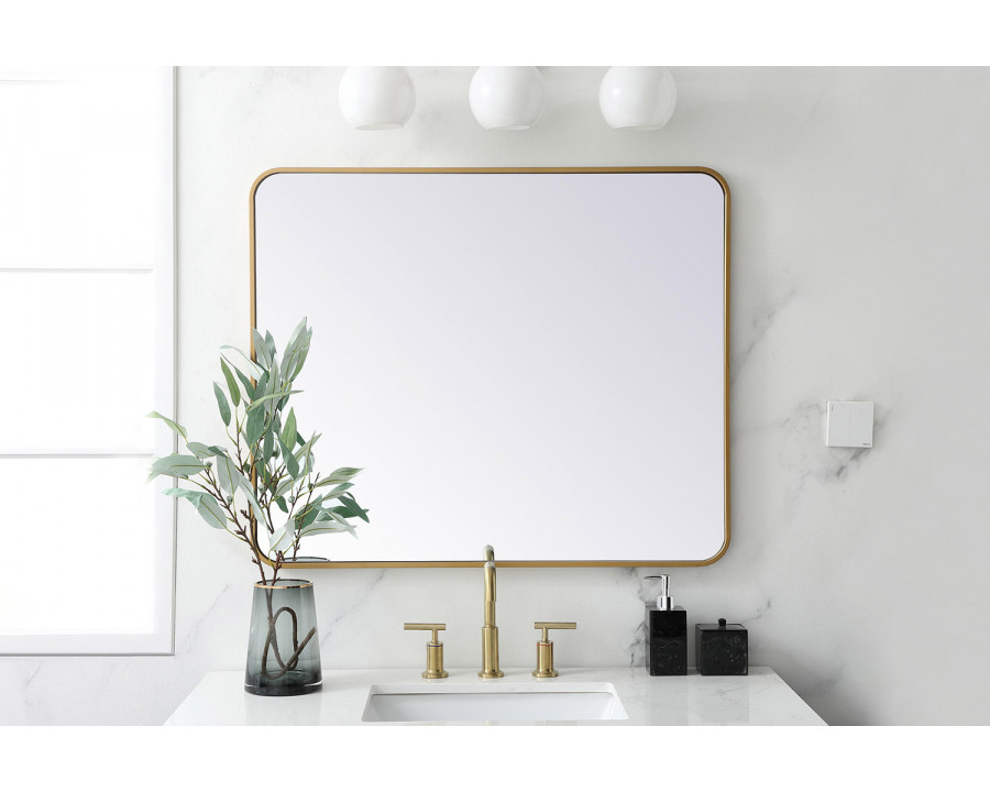 Elegant Wall Mirror - Brass, L 36" (MR803036BR)