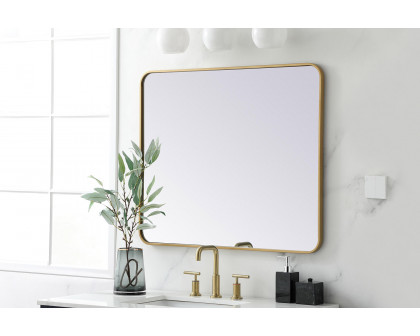 Elegant Wall Mirror - Brass, L 36" (MR803036BR)