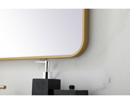 Elegant Wall Mirror - Brass, L 36" (MR803036BR)