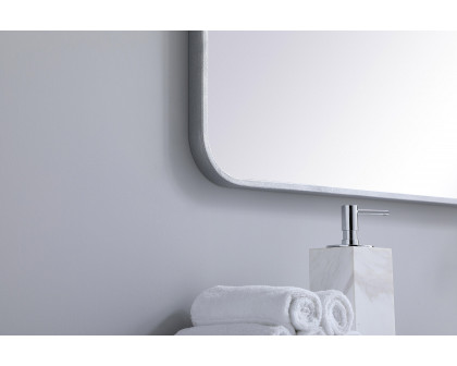 Elegant Wall Mirror - Silver, L 36" (MR803036S)