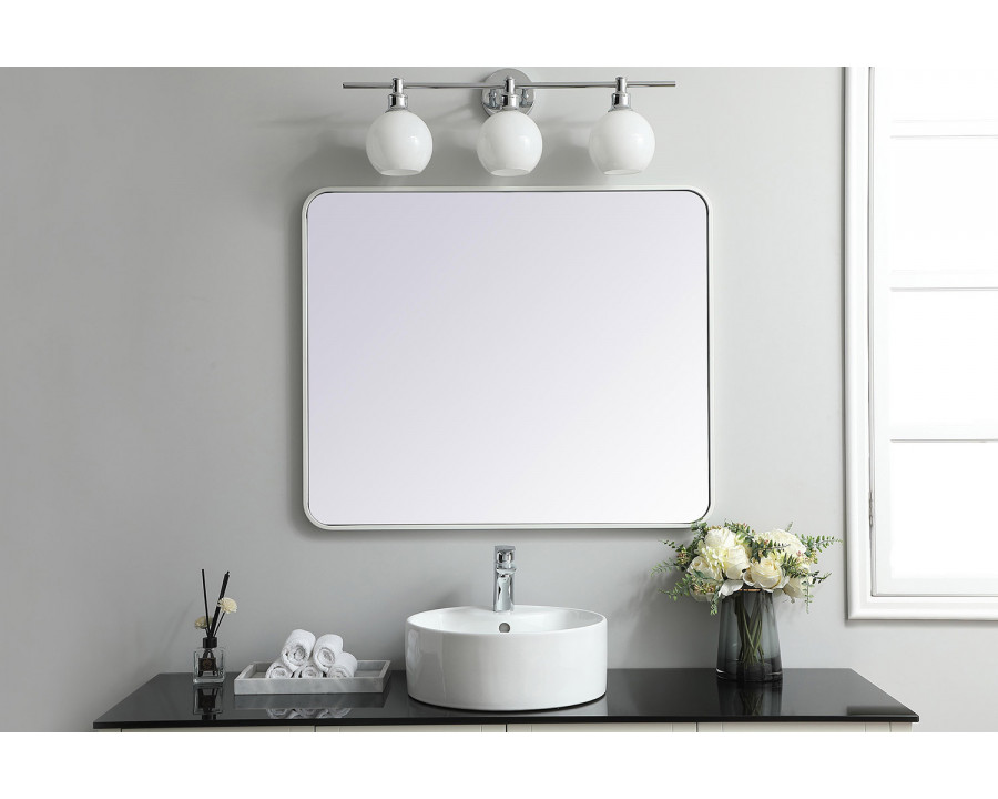 Elegant Wall Mirror - White, L 36" (MR803036WH)