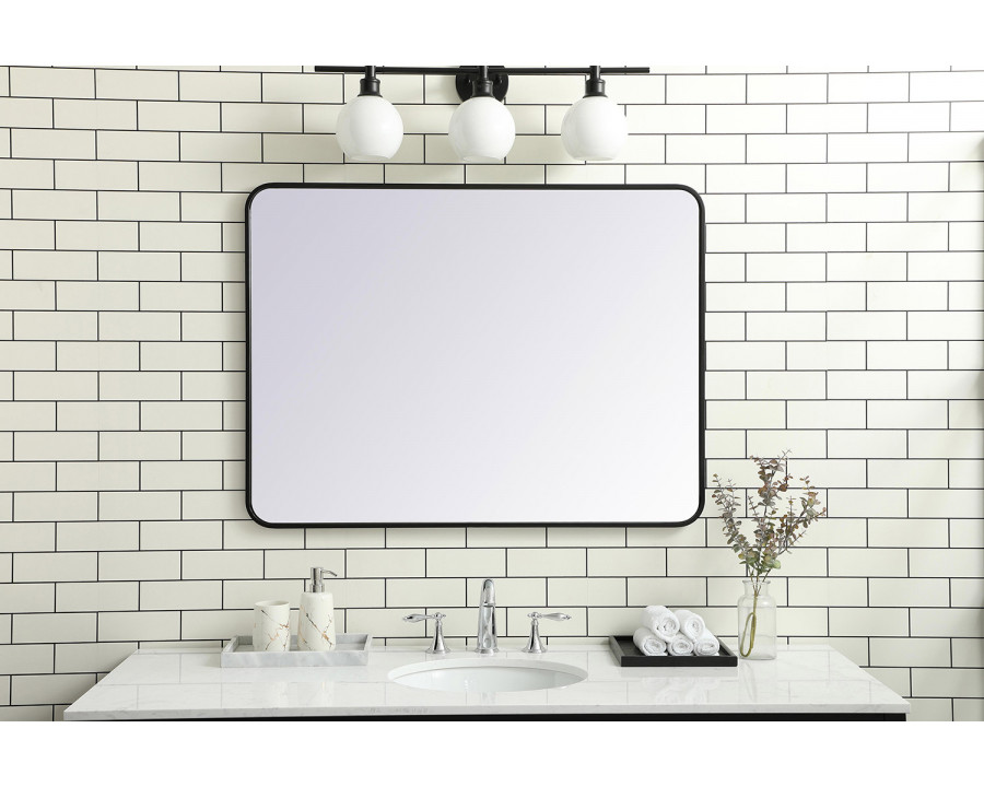 Elegant Wall Mirror - Black, L 40" (MR803040BK)