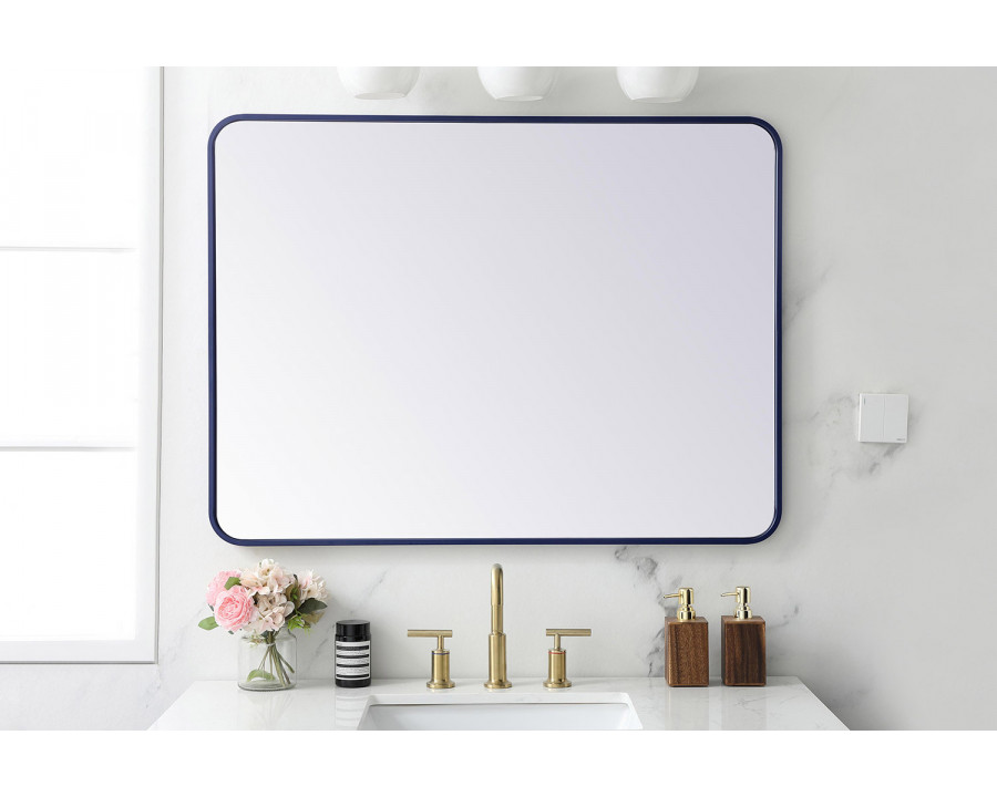 Elegant Wall Mirror - Blue, L 40" (MR803040BL)