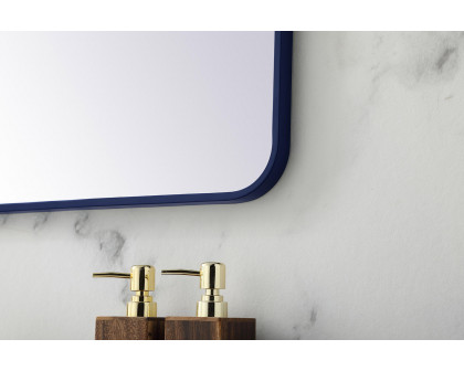 Elegant Wall Mirror - Blue, L 40" (MR803040BL)