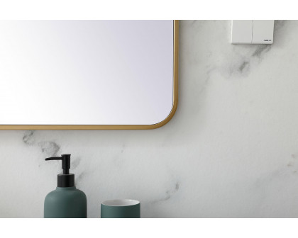 Elegant Wall Mirror - Brass, L 40" (MR803040BR)