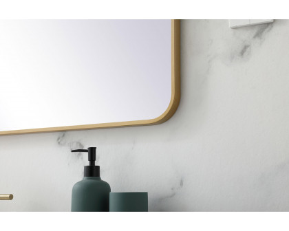 Elegant Wall Mirror - Brass, L 40" (MR803040BR)