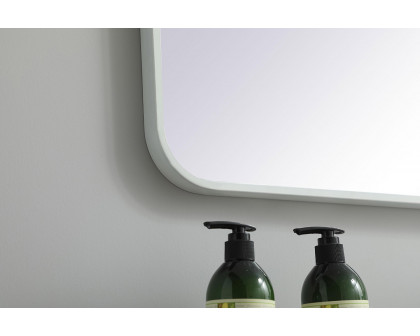 Elegant Wall Mirror - White, L 40" (MR803040WH)