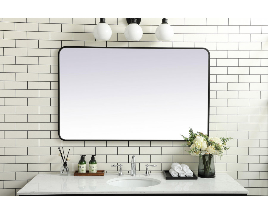 Elegant Wall Mirror - Black, L 48" (MR803048BK)