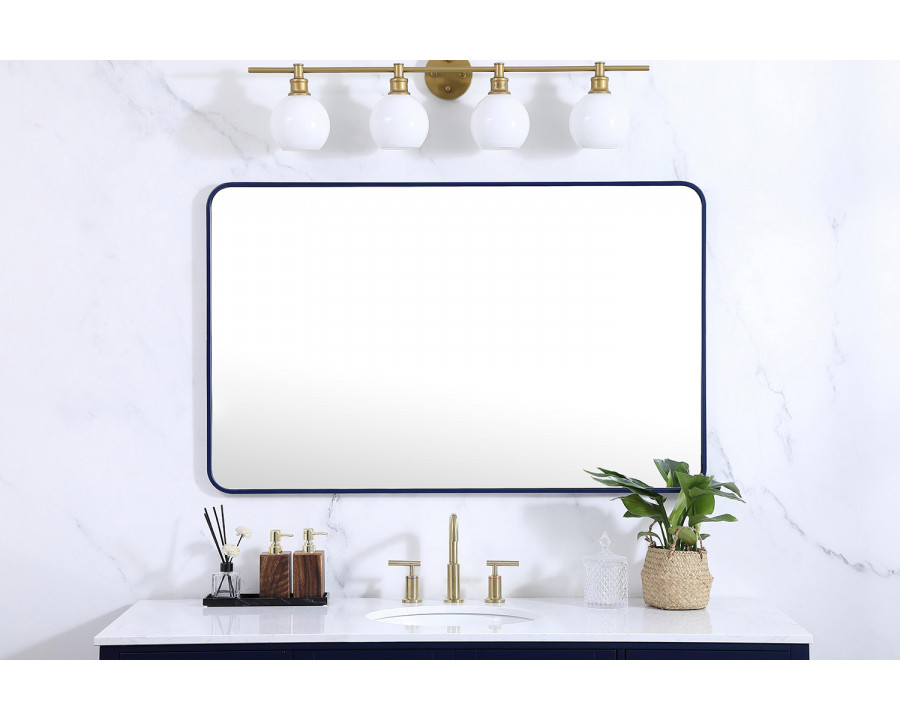 Elegant Wall Mirror - Blue, L 48" (MR803048BL)