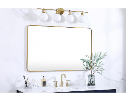 Elegant Wall Mirror - Brass, L 48" (MR803048BR)