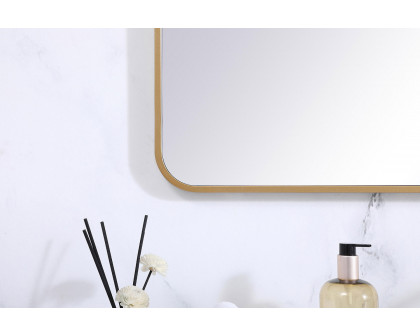 Elegant Wall Mirror - Brass, L 48" (MR803048BR)