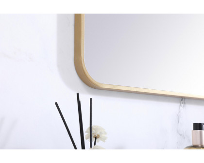 Elegant Wall Mirror - Brass, L 48" (MR803048BR)