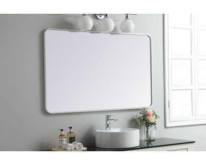 Elegant Wall Mirror - White, L 48" (MR803048WH)