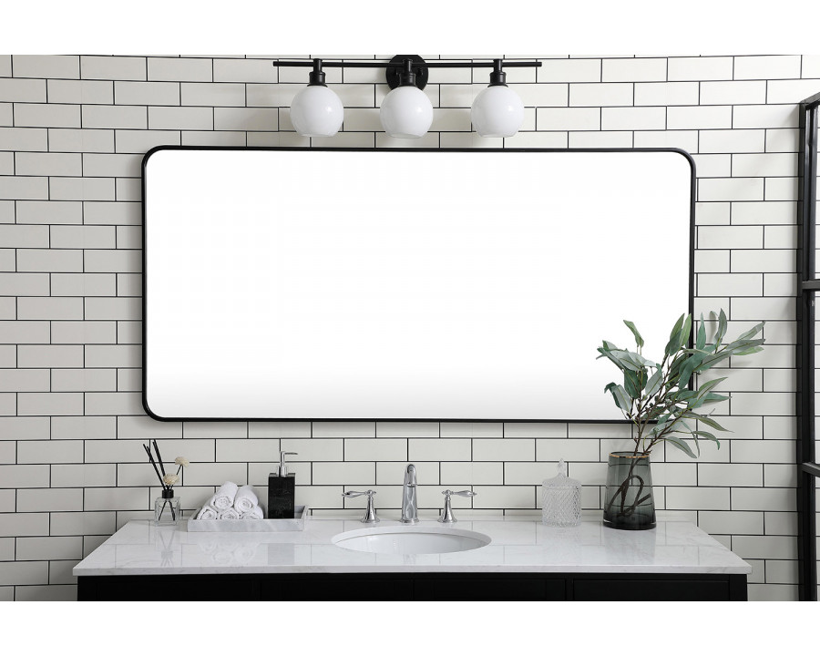 Elegant Wall Mirror - Black, L 60" (MR803060BK)