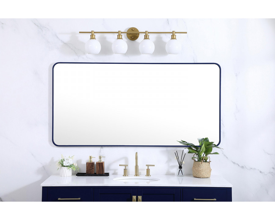 Elegant Wall Mirror - Blue, L 60" (MR803060BL)