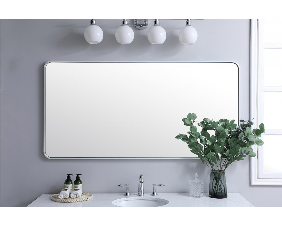 Elegant Wall Mirror - White, L 60" (MR803060WH)