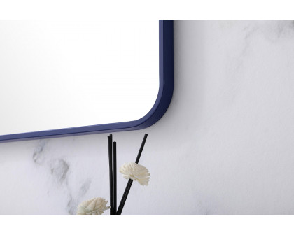 Elegant Wall Mirror - Blue, L 36" (MR803636BL)