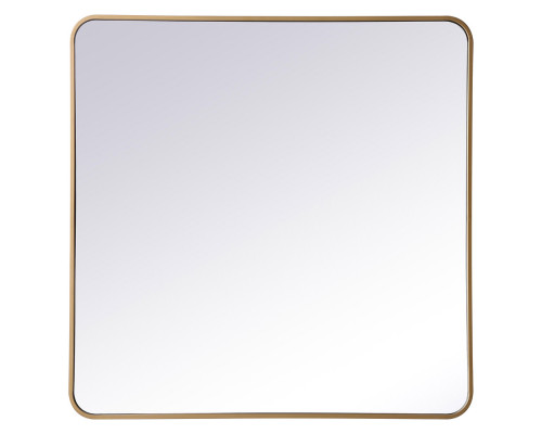 Elegant Wall Mirror - Brass, L 36" (MR803636BR)