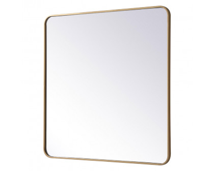 Elegant Wall Mirror - Brass, L 36" (MR803636BR)