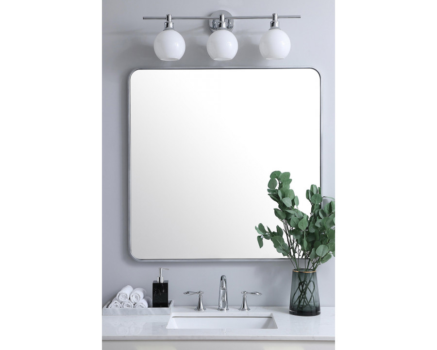 Elegant Wall Mirror - Silver, L 36" (MR803636S)