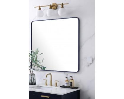 Elegant Wall Mirror - Blue, L 40" (MR803640BL)