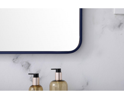 Elegant Wall Mirror - Blue, L 40" (MR803640BL)