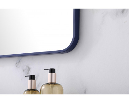 Elegant Wall Mirror - Blue, L 40" (MR803640BL)