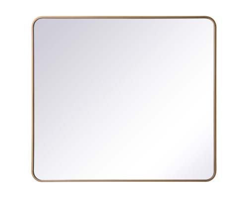 Elegant Wall Mirror - Brass, L 40" (MR803640BR)