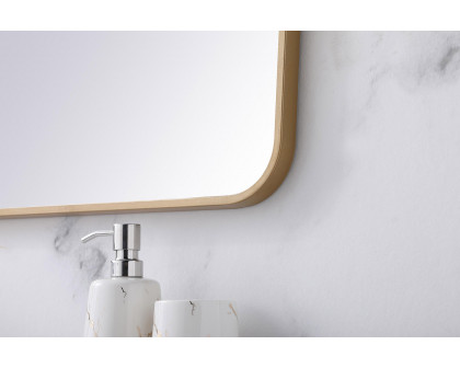 Elegant Wall Mirror - Brass, L 40" (MR803640BR)