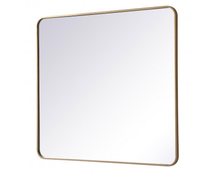 Elegant Wall Mirror - Brass, L 40" (MR803640BR)