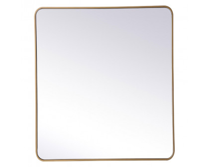 Elegant Wall Mirror - Brass, L 40" (MR803640BR)