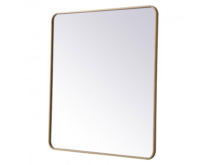 Elegant Wall Mirror - Brass, L 40" (MR803640BR)