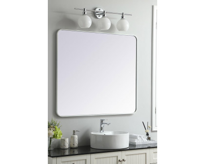 Elegant Wall Mirror - White, L 40" (MR803640WH)