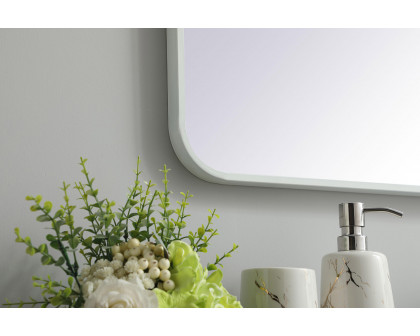 Elegant Wall Mirror - White, L 40" (MR803640WH)