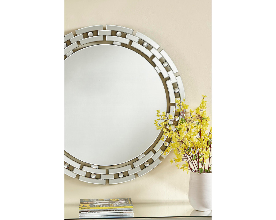 Elegant - Sparkle 36" Contemporary Round Mirror (MR9144)