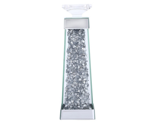 Elegant Sparkle Candleholder - Silver/Clear Mirror, L 12.2" (MR9238)