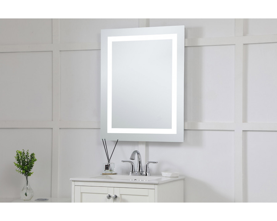 Elegant Wall Mirror - Clear/Cold White, D 24", H 30" (MRE-6003)