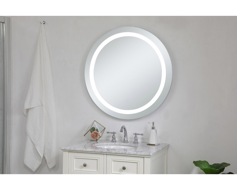 Elegant Wall Mirror - Clear/Cold White, D 30", H 30" (MRE-6005)